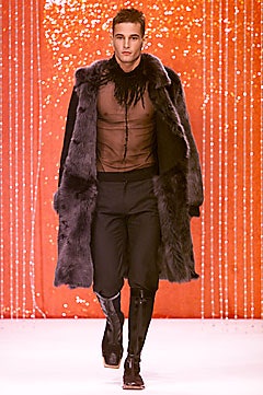 gray fur coat with sheer shirt