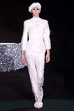 white silk long-sleeve collared fitted embroidered suit