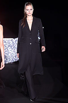 black wool long-sleeve v-neck fitted buttoned pockets coat