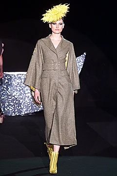 gray wool long-sleeve collared relaxed belted wide-leg jumpsuit