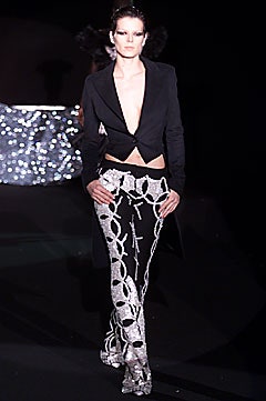 black fitted blazer with flared pants