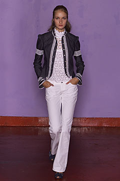 black fitted jacket with white top