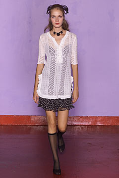 white lace top with black skirt