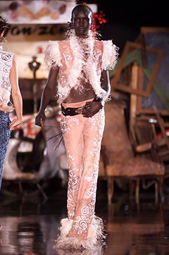 pink silk embroidered top and pants