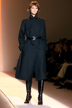 black wool belted coat