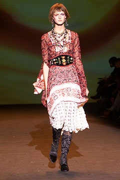 red cotton long-sleeve v-neck fitted embroidered tiered dress