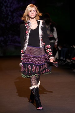 black embroidered jacket with mini skirt
