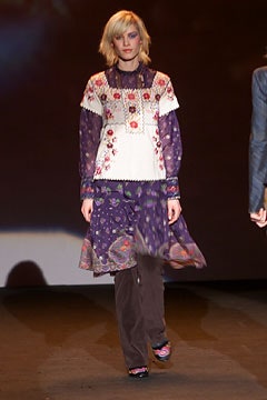 embroidered blouse with tiered skirt