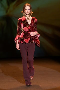 red velvet fitted blouse with maroon pants