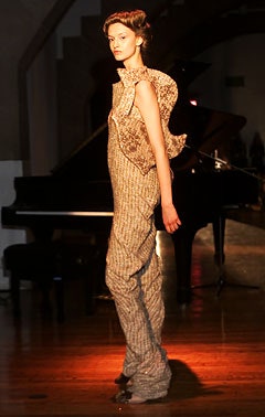 beige fitted sleeveless jumpsuit