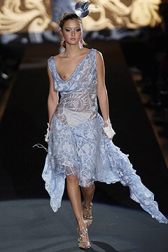 blue silk sleeveless dress