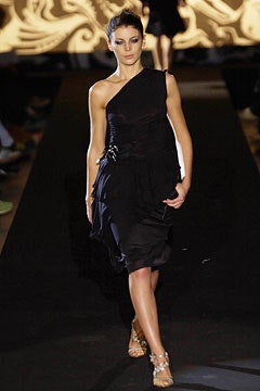 black silk sleeveless asymmetric dress