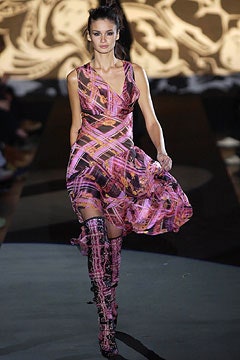 fitted mini dress with printed design