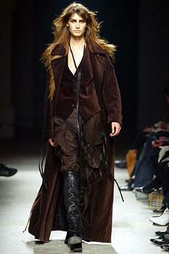 brown unknown long-sleeve open-front longline flowing maxi coat