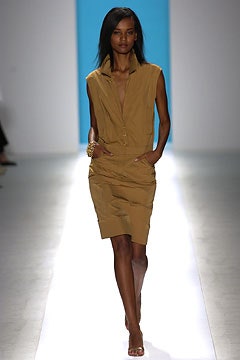 brown fitted sleeveless dress