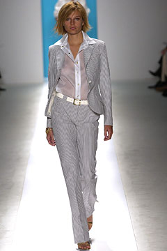 tailored gray striped suit