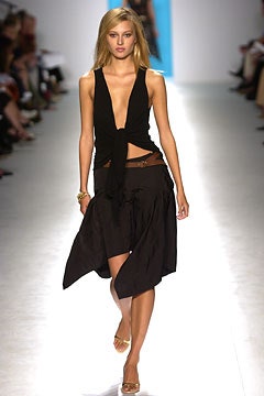 black silk top and skirt