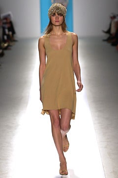 beige silk sleeveless dress