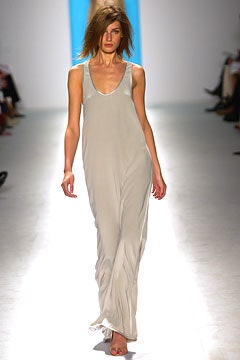 gray silk sleeveless dress