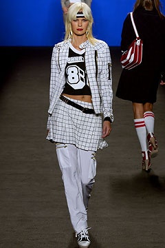 black and white fashion ensemble
