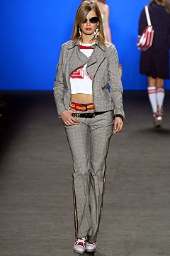 gray fitted jacket with cropped top
