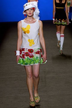 floral printed top and skirt