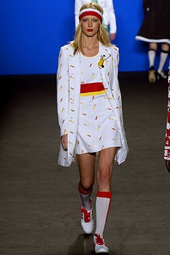 white mini dress with printed design