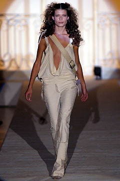 beige silk relaxed top and fitted pants