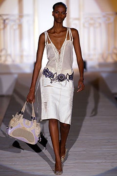 white silk fitted top with midi skirt