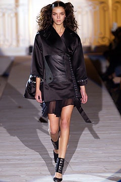 black silk coat and dress