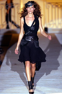 black fitted midi dress with accessories