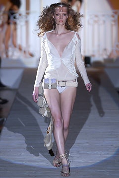 white silk fitted top with shorts