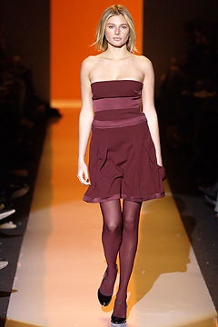 fitted strapless maroon dress