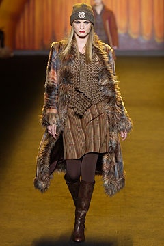 multi-colored faux-fur coat