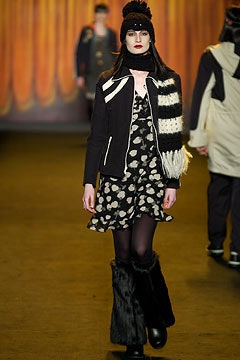 black and beige mini dress with jacket