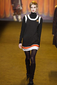 black and white color-blocked dress