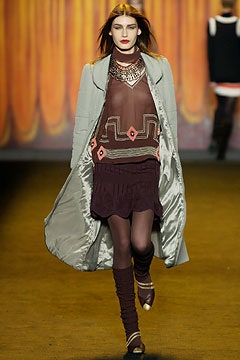 gray silk coat with sheer top