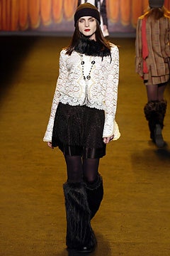 white lace blouse black mini skirt