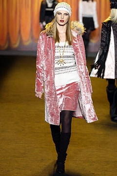 pink velvet coat with mini skirt
