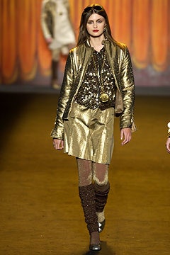 gold metallic jacket with sequined top