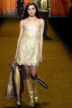 gold embroidered mini dress with coat