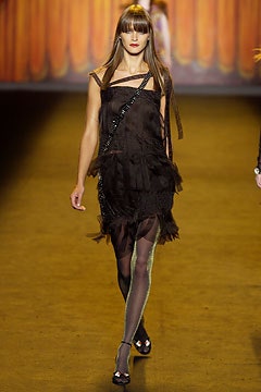 black silk sleeveless ruffled dress