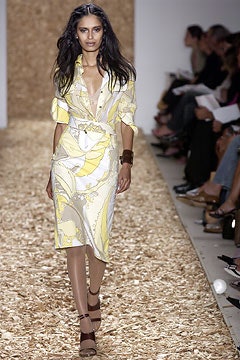yellow printed midi dress