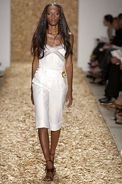 white fitted sleeveless jumpsuit
