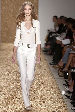white fitted top and pants