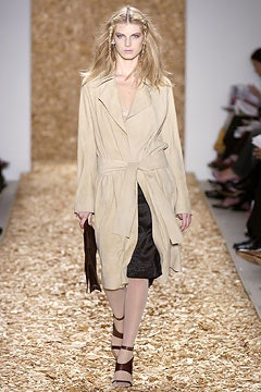 beige suede long-sleeve collared relaxed belted coat