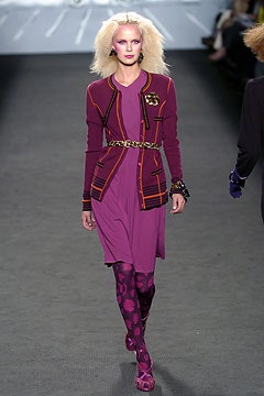 purple mini dress with cardigan