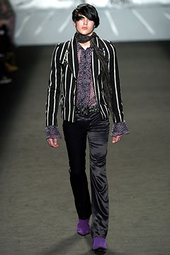 purple silk long-sleeve collared fitted printed shirt