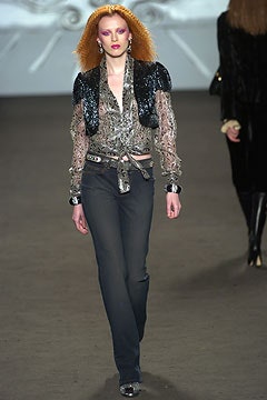 black sequin long-sleeve collared fitted buttoned ruffled blouse