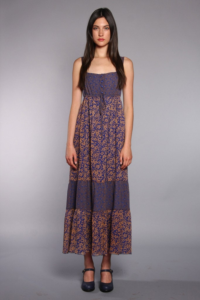 blue floral maxi dress